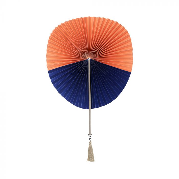 Broste Copenhagen Paper Fan Saba - Blue & Orange | Utility Design UK