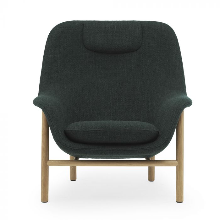 Normann Copenhagen Drape Lounge Chair, High - Wooden Leg