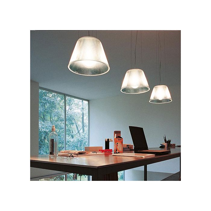 Flos Romeo Moon Glass Pendant Light, Philippe Starck Lamp | Utility Design  UK