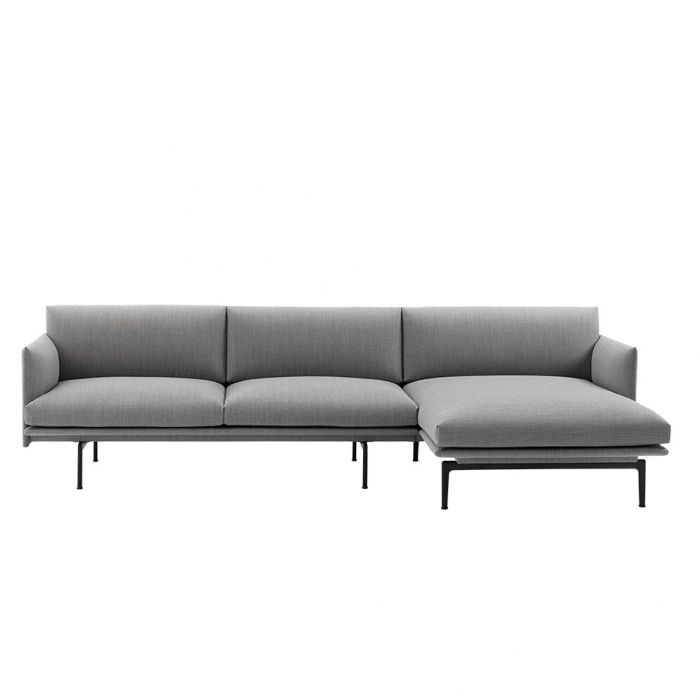 Muuto Outline Chaise Longue Sofa, L Shaped Sofa | Utility Design UK